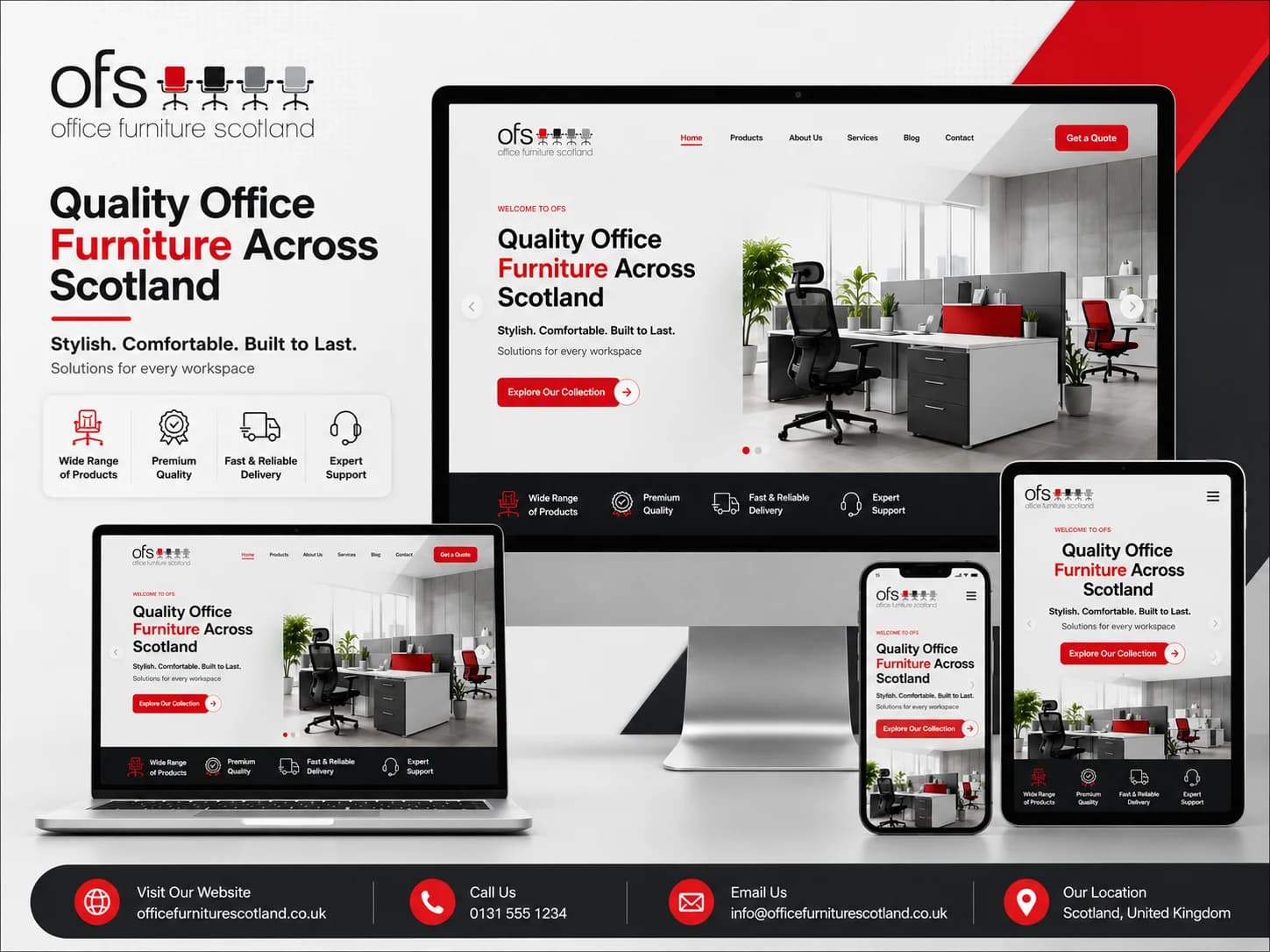 Office Furniture Scotland – Website Design —