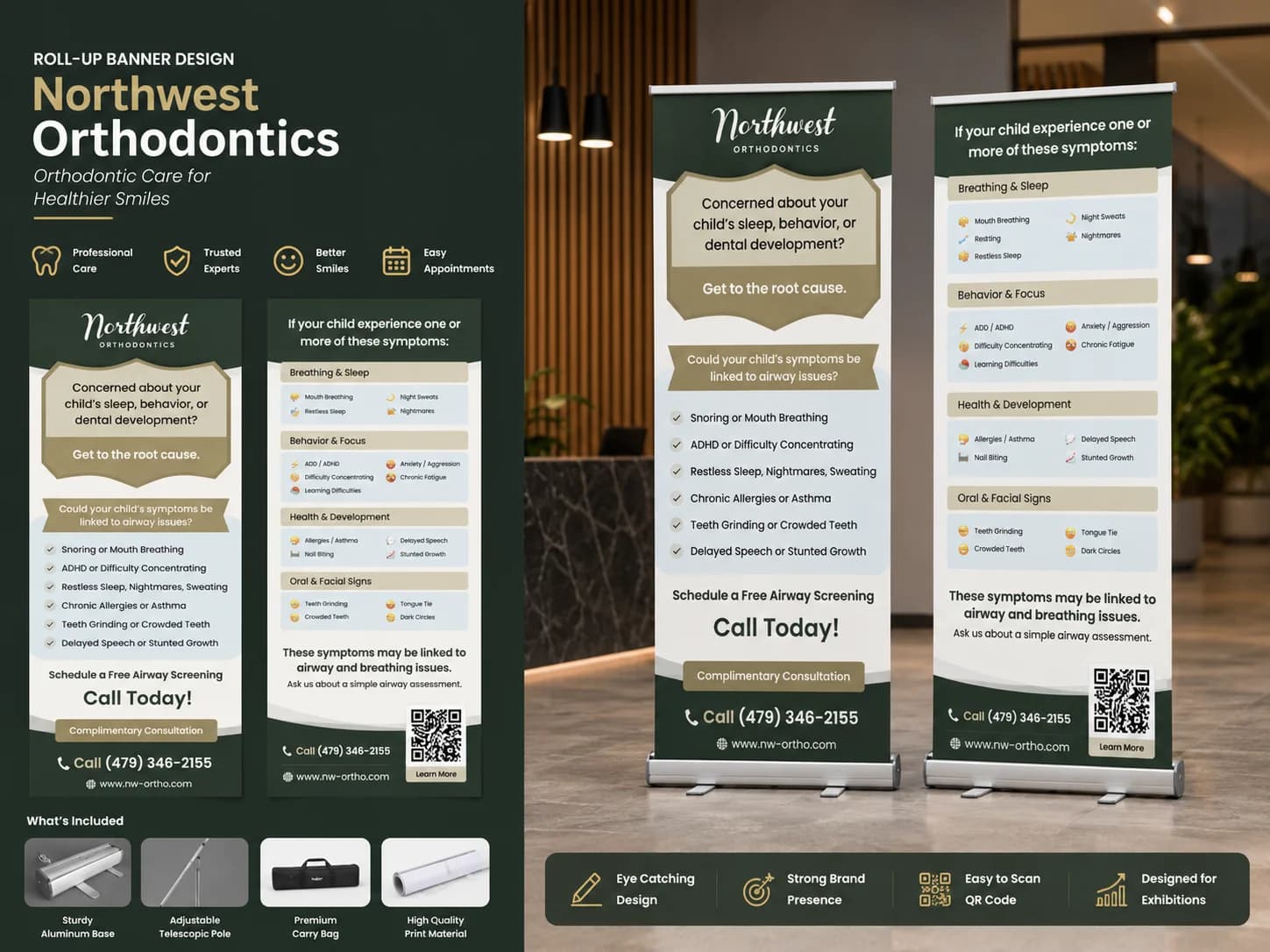 Northwest Orthodontics Roll-Up Banner Design —