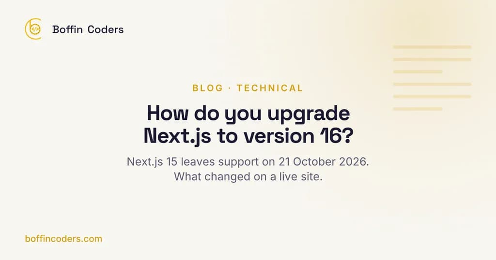 How do you upgrade Next.js to version 16?
