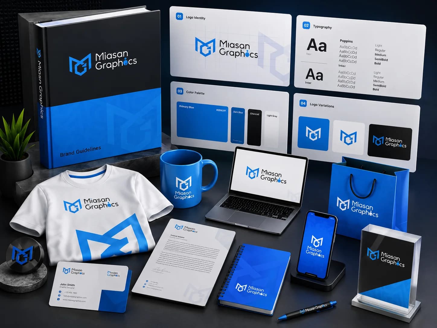 Miasan Graphics Brand Identity Design —
