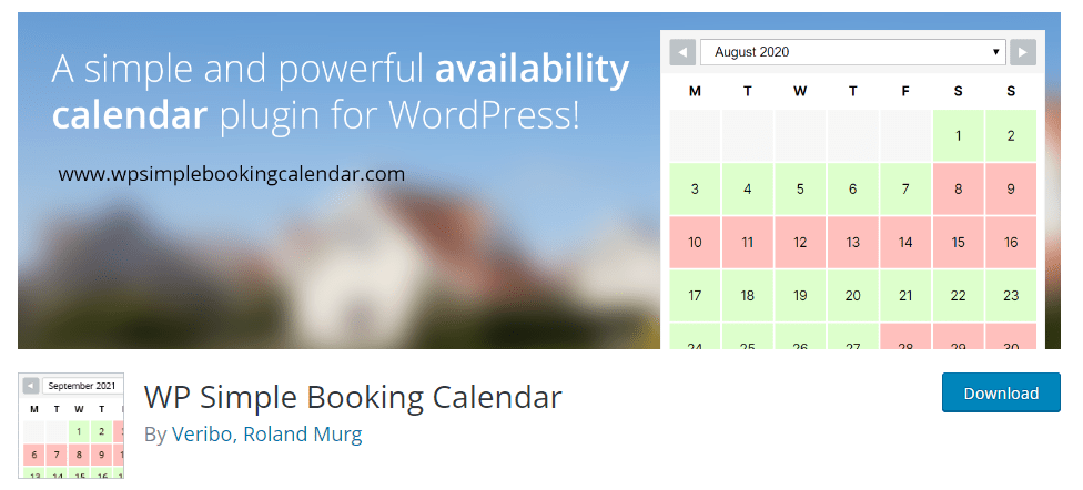WP Simple Booking Calendar - WordPress Appointment and Booking Plugins