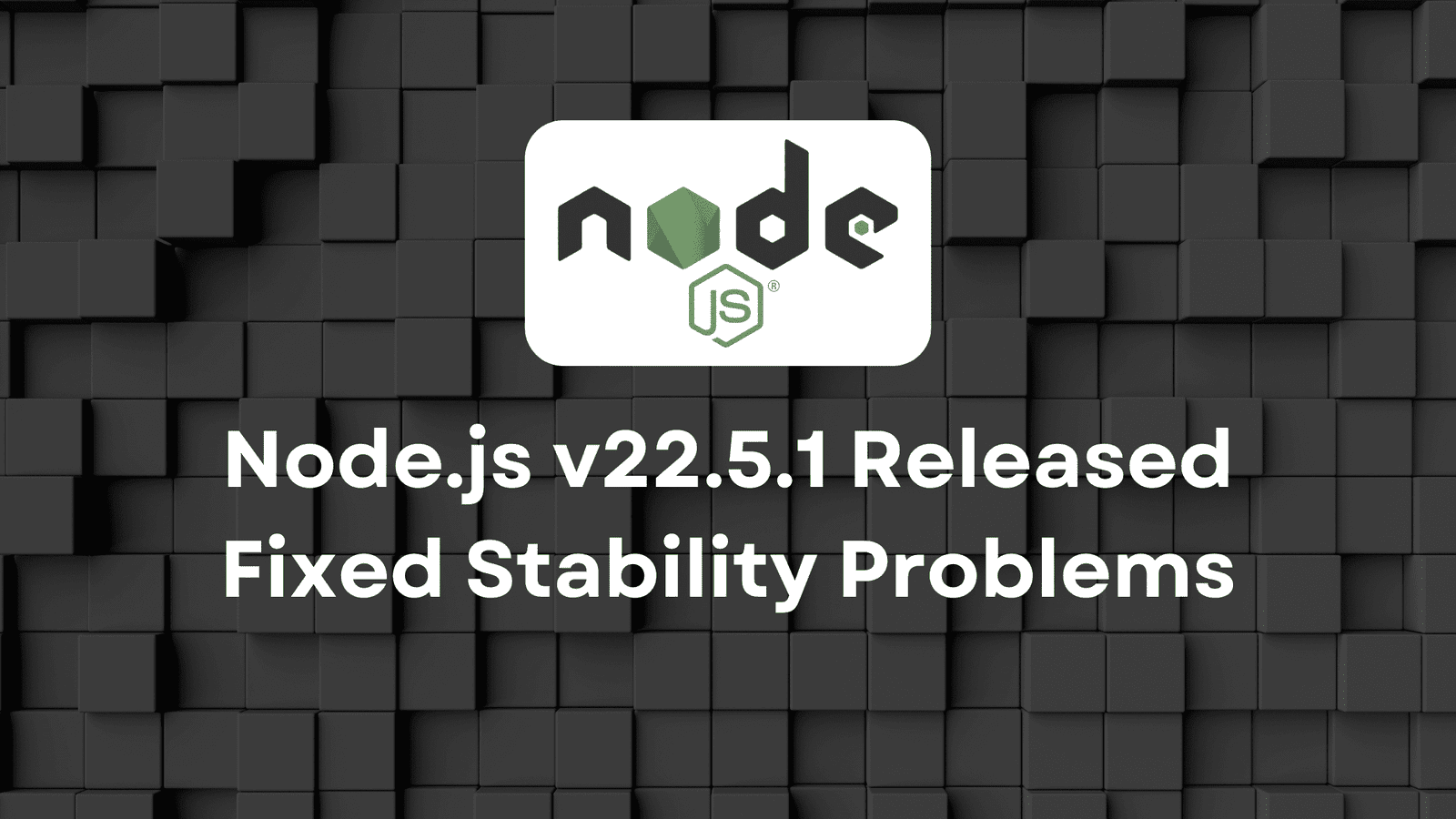 Node.js v22.5.1 Released Fixed Stability Problems