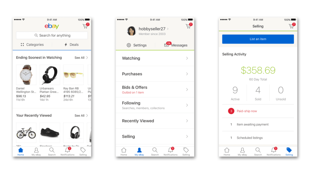 eBay - hire mobile app developers