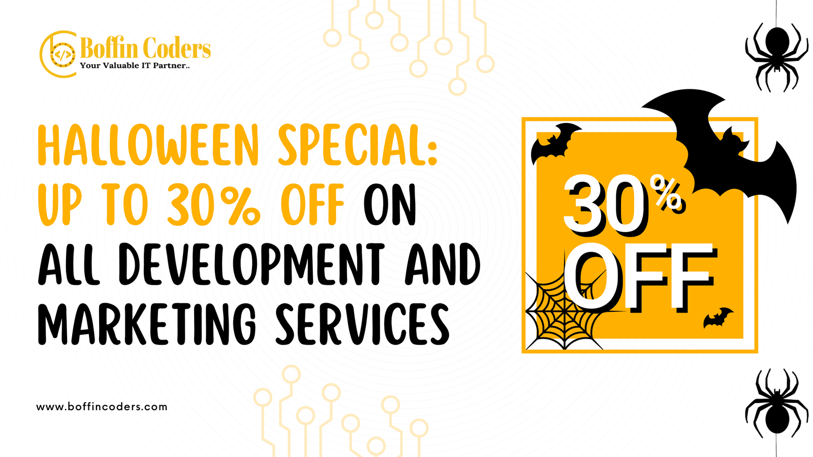 Halloween Special: Up To 30% OFF on All Development and Marketing Services